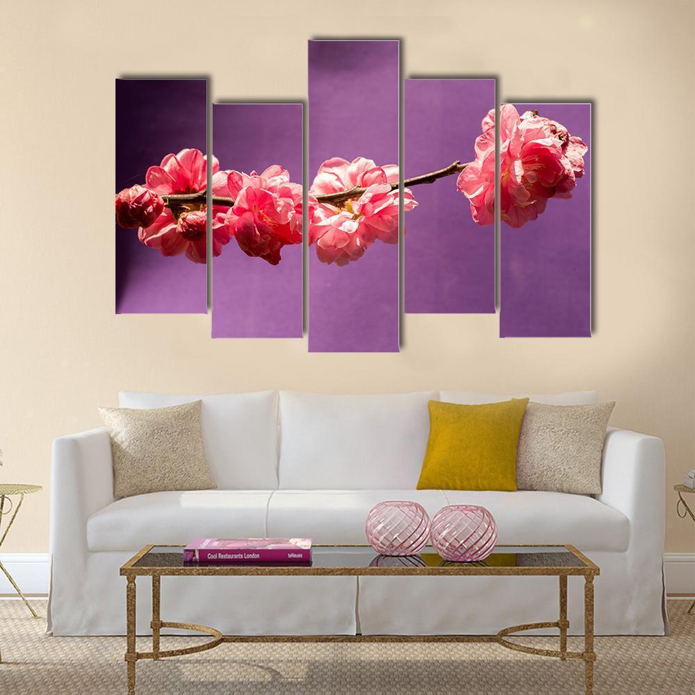 Bloom Blossom Flowers Canvas Wall Art-5 Pop-Gallery Wrap-47" x 32"-Tiaracle