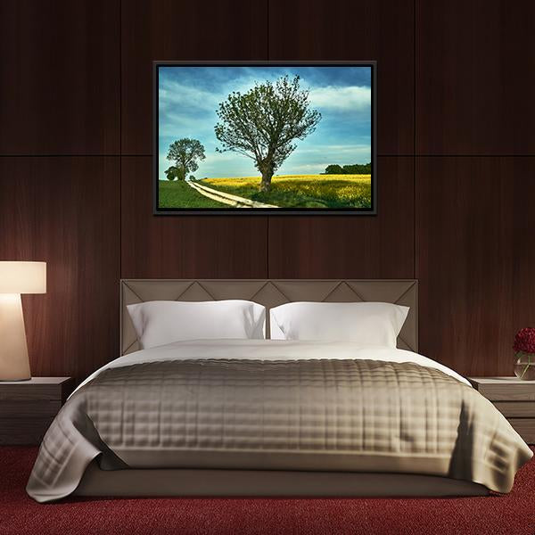 Blooming Rapeseed Poland Canvas Wall Art-5 Horizontal-Gallery Wrap-22" x 12"-Tiaracle