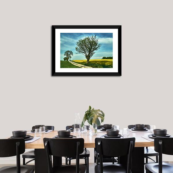 Blooming Rapeseed Poland Canvas Wall Art-5 Horizontal-Gallery Wrap-22" x 12"-Tiaracle
