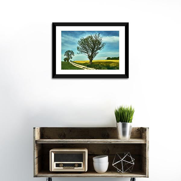 Blooming Rapeseed Poland Canvas Wall Art-1 Piece-Framed Print-20" x 16"-Tiaracle