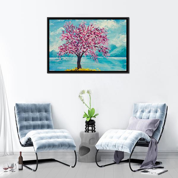 Blooming Sakura Canvas Wall Art-3 Horizontal-Gallery Wrap-25" x 16"-Tiaracle