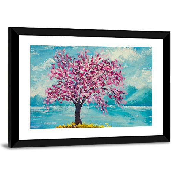 Blooming Sakura Canvas Wall Art-3 Horizontal-Gallery Wrap-25&quot; x 16&quot;-Tiaracle
