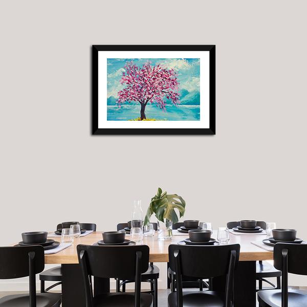 Blooming Sakura Canvas Wall Art-3 Horizontal-Gallery Wrap-25&quot; x 16&quot;-Tiaracle