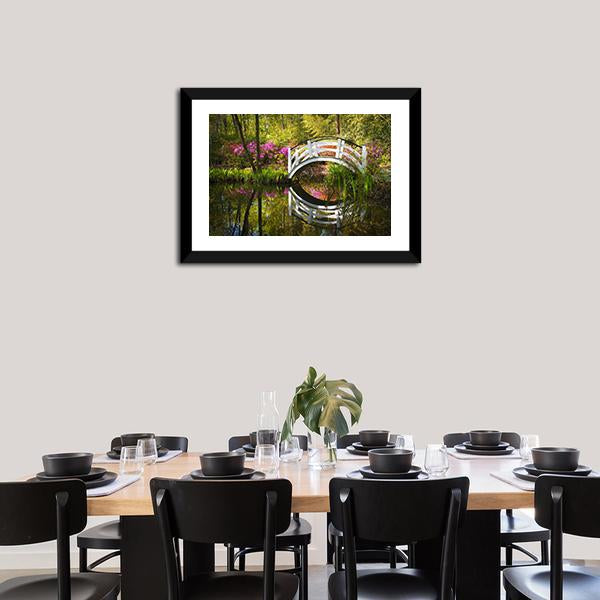 Garden Nature Pond Canvas Wall Art-3 Horizontal-Gallery Wrap-25" x 16"-Tiaracle