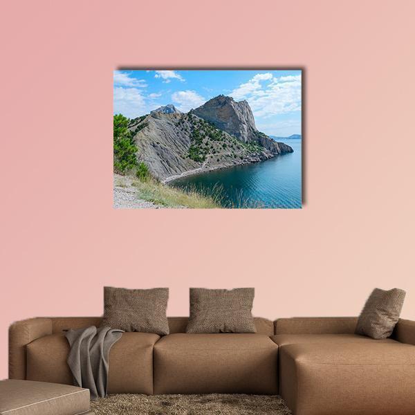 Blue Bay In The New World Crimea Canvas Wall Art-1 Piece-Gallery Wrap-48" x 32"-Tiaracle