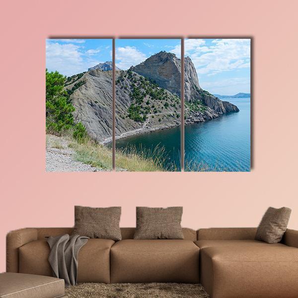 Blue Bay In The New World Crimea Canvas Wall Art-3 Horizontal-Gallery Wrap-37" x 24"-Tiaracle