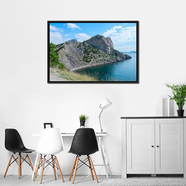 Blue Bay In The New World Crimea Canvas Wall Art-3 Horizontal-Gallery Wrap-25" x 16"-Tiaracle