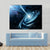 Blue Galaxy With Star Dust Canvas Wall Art-4 Horizontal-Gallery Wrap-34" x 24"-Tiaracle