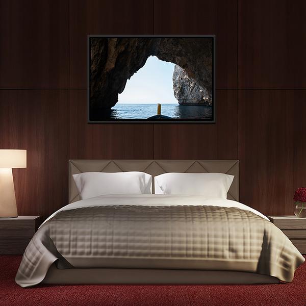 Blue Grotto Malta Canvas Wall Art-3 Horizontal-Gallery Wrap-25" x 16"-Tiaracle