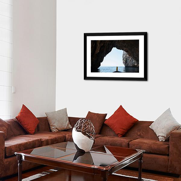 Blue Grotto Malta Canvas Wall Art-3 Horizontal-Gallery Wrap-25" x 16"-Tiaracle