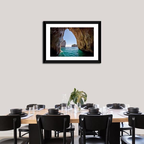 Blue Grotto Italy Canvas Wall Art-5 Horizontal-Gallery Wrap-22" x 12"-Tiaracle