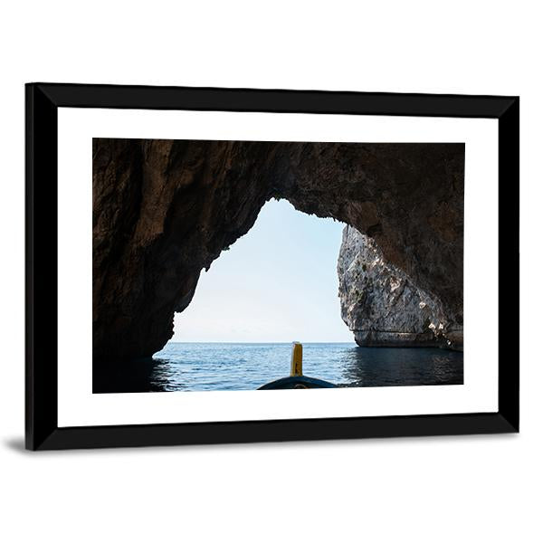Blue Grotto Malta Canvas Wall Art-5 Horizontal-Gallery Wrap-22" x 12"-Tiaracle