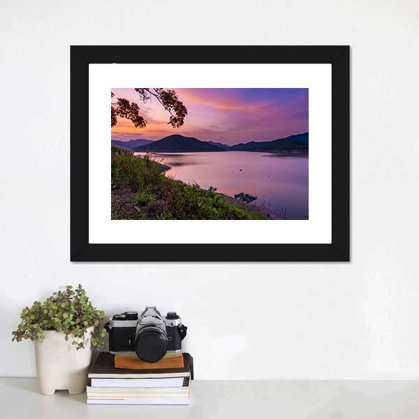 Blue Hour At Chiang Mai Canvas Wall Art-1 Piece-Framed Print-20" x 16"-Tiaracle