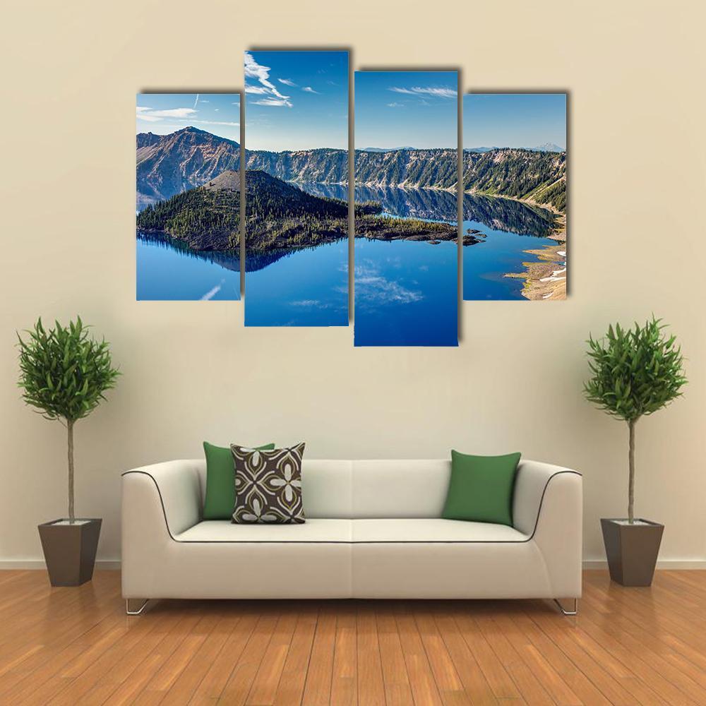Blue Jewel Lake Oregon Canvas Wall Art-4 Pop-Gallery Wrap-50" x 32"-Tiaracle