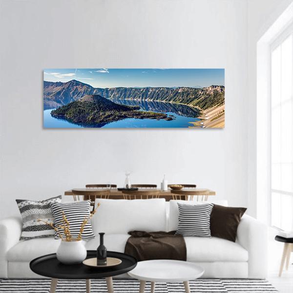 Blue Jewel Lake Oregon Panoramic Canvas Wall Art-1 Piece-36" x 12"-Tiaracle