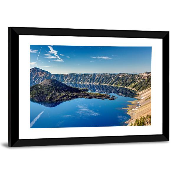 Blue Jewel Lake Oregon Panoramic Canvas Wall Art-1 Piece-36" x 12"-Tiaracle