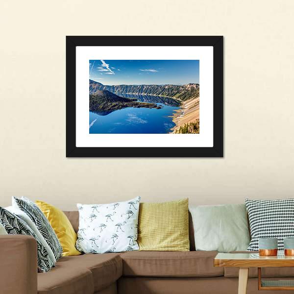 Blue Jewel Lake Oregon Panoramic Canvas Wall Art-1 Piece-36" x 12"-Tiaracle