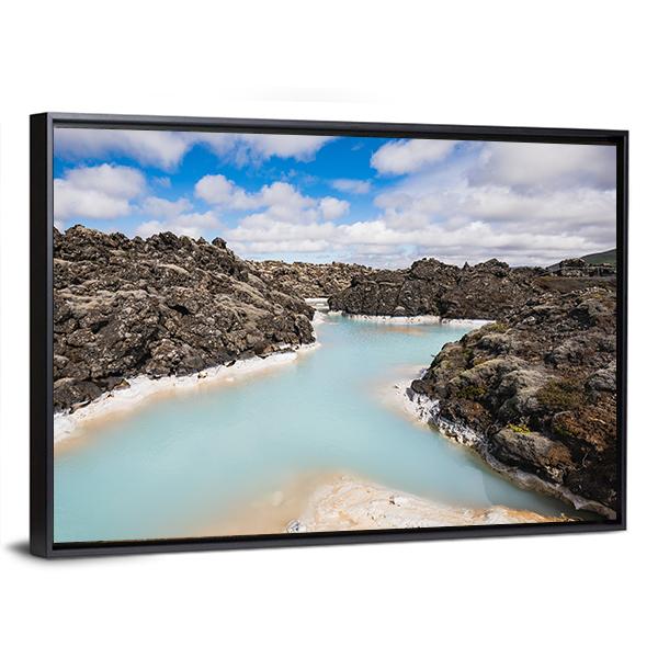 Blue Lagoon Iceland Panoramic Canvas Wall Art-1 Piece-36" x 12"-Tiaracle