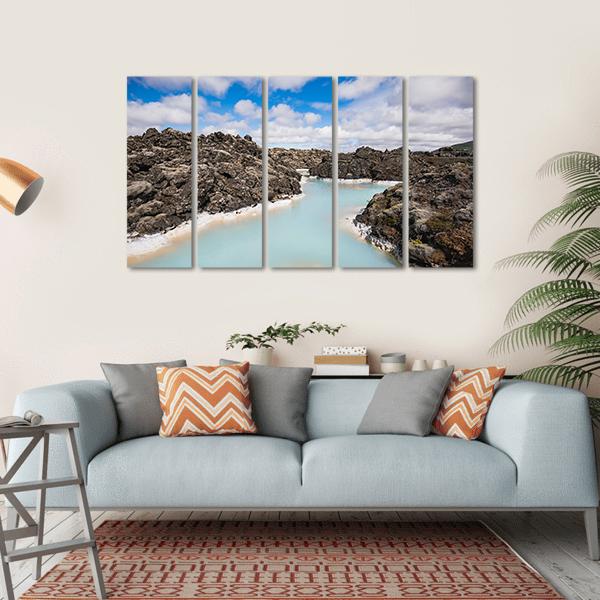Blue Lagoon Iceland Canvas Wall Art-5 Horizontal-Gallery Wrap-22" x 12"-Tiaracle