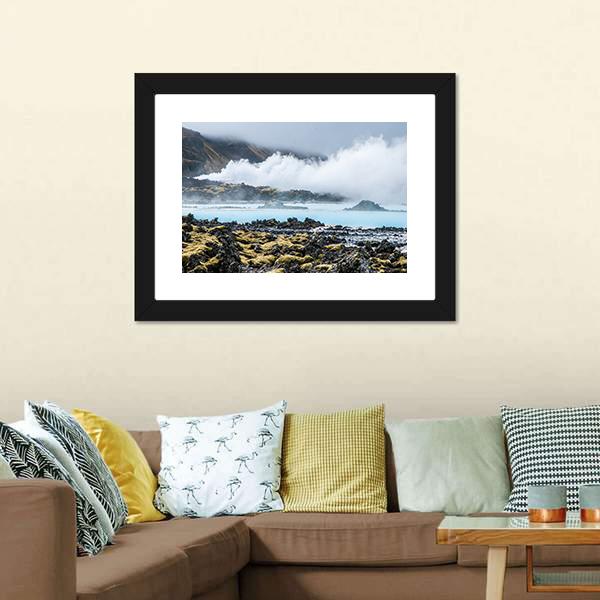 Blue Lagoon In Iceland Canvas Wall Art-5 Horizontal-Gallery Wrap-42" x 24"-Tiaracle