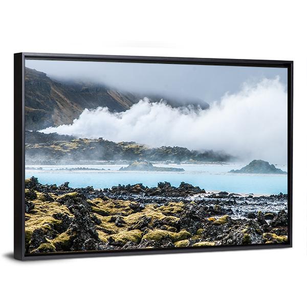 Blue Lagoon In Iceland Canvas Wall Art-5 Horizontal-Gallery Wrap-42" x 24"-Tiaracle
