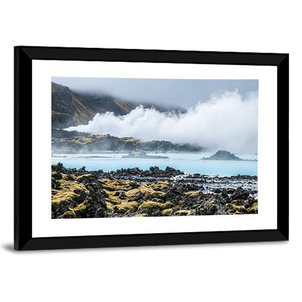 Blue Lagoon In Iceland Canvas Wall Art-3 Horizontal-Gallery Wrap-25" x 16"-Tiaracle