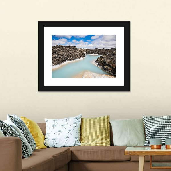 Blue Lagoon Iceland Canvas Wall Art-3 Horizontal-Gallery Wrap-25" x 16"-Tiaracle