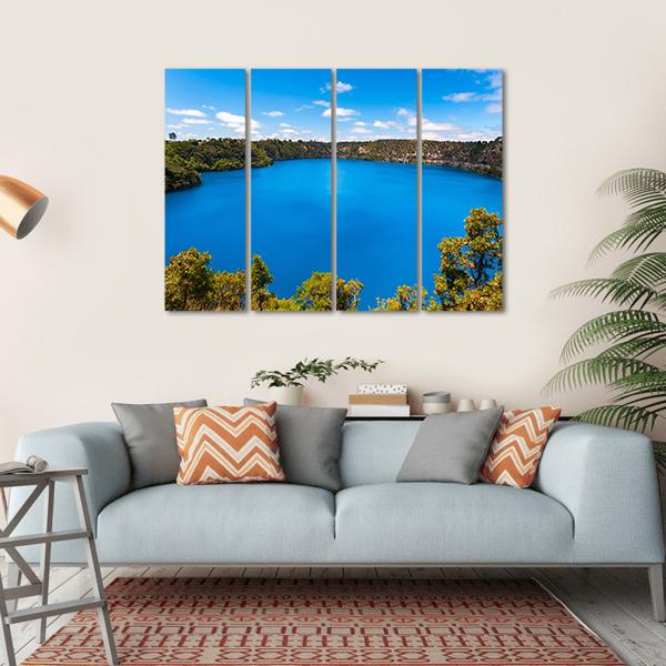 Blue Lake Australia Canvas Wall Art-4 Horizontal-Gallery Wrap-34" x 24"-Tiaracle