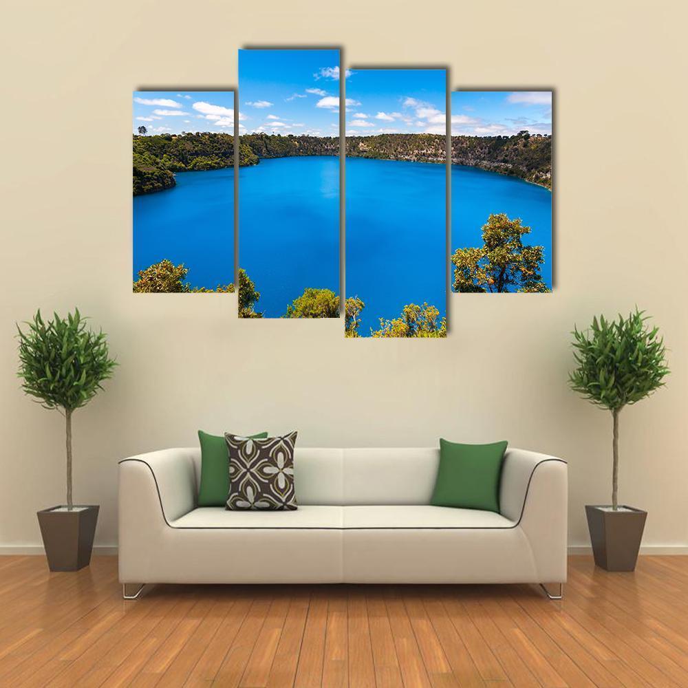 Blue Lake Australia Canvas Wall Art-4 Pop-Gallery Wrap-50" x 32"-Tiaracle
