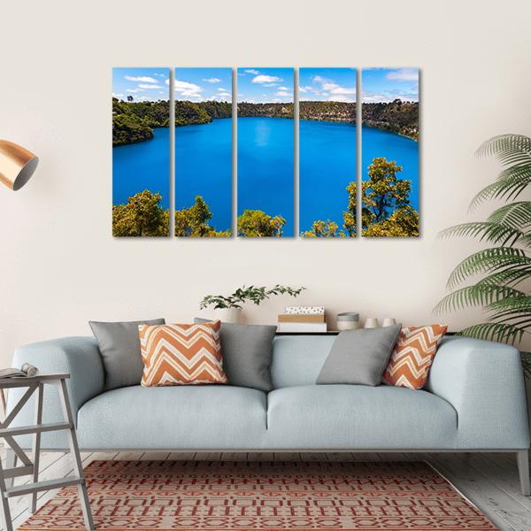 Blue Lake Australia Canvas Wall Art-5 Horizontal-Gallery Wrap-22" x 12"-Tiaracle