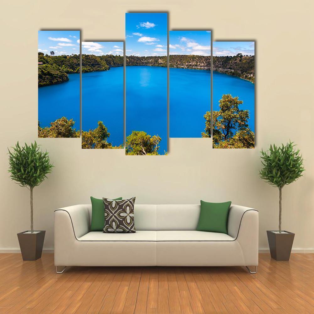 Blue Lake Australia Canvas Wall Art-5 Pop-Gallery Wrap-47" x 32"-Tiaracle