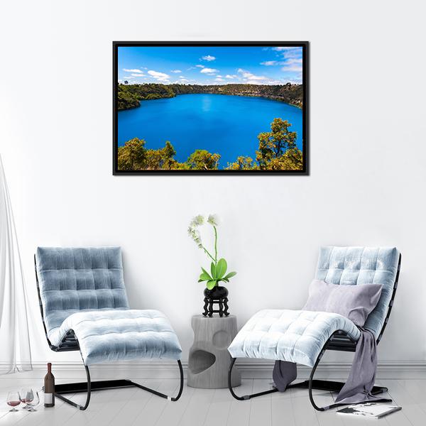Blue Lake Australia Canvas Wall Art-3 Horizontal-Gallery Wrap-25" x 16"-Tiaracle