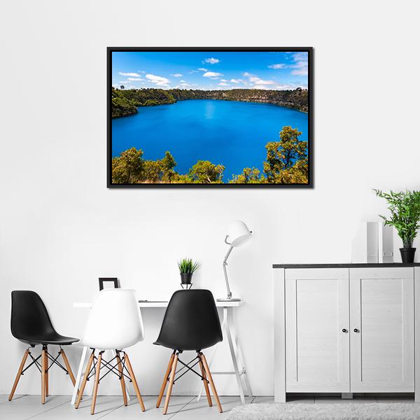Blue Lake Australia Canvas Wall Art-3 Horizontal-Gallery Wrap-25" x 16"-Tiaracle