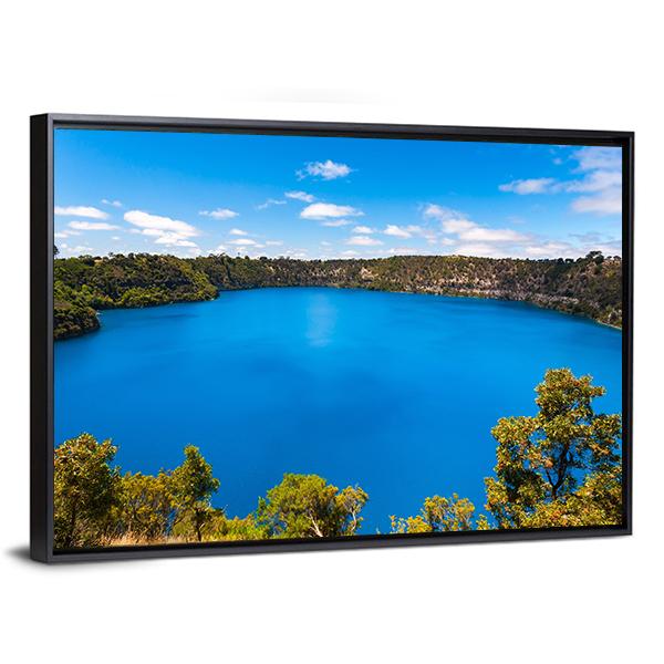 Blue Lake Australia Canvas Wall Art-5 Horizontal-Gallery Wrap-22" x 12"-Tiaracle