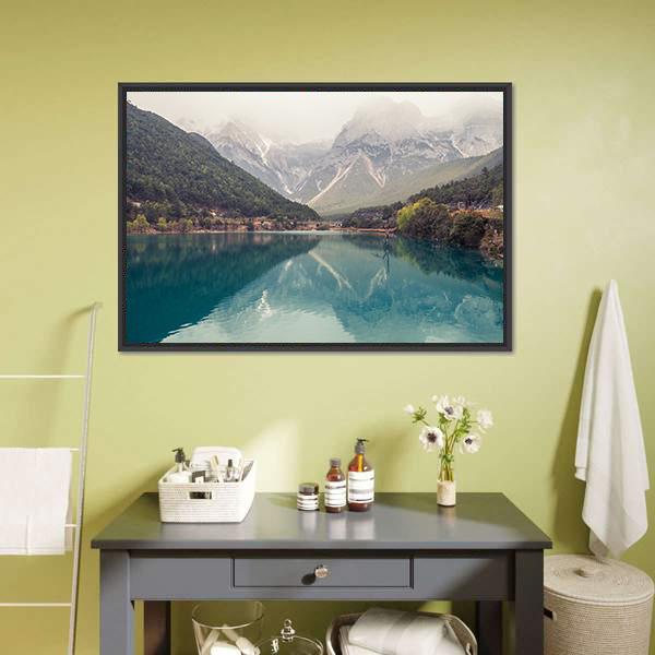 Blue Moon Valley In Lijiang Canvas Wall Art-3 Horizontal-Gallery Wrap-25" x 16"-Tiaracle