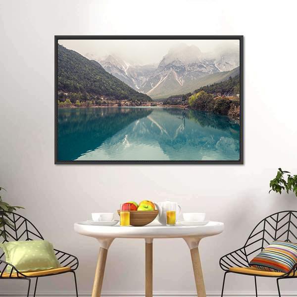 Blue Moon Valley In Lijiang Canvas Wall Art-3 Horizontal-Gallery Wrap-25" x 16"-Tiaracle