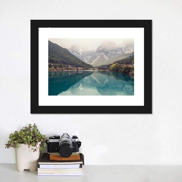 Blue Moon Valley In Lijiang Canvas Wall Art-1 Piece-Framed Print-20" x 16"-Tiaracle