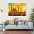 Blue Mosque At Beautiful Sunset Canvas Wall Art-1 Piece-Gallery Wrap-36" x 24"-Tiaracle