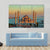 Blue Mosque At Sunset Canvas Wall Art-5 Pop-Gallery Wrap-47" x 32"-Tiaracle