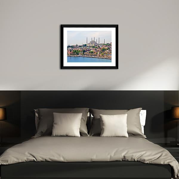 Blue Mosque Istanbul Canvas Wall Art-5 Horizontal-Gallery Wrap-22" x 12"-Tiaracle