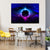 Blue Nebula In Space Canvas Wall Art-4 Horizontal-Gallery Wrap-34" x 24"-Tiaracle