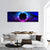 Blue Nebula In Space Panoramic Canvas Wall Art-1 Piece-36" x 12"-Tiaracle