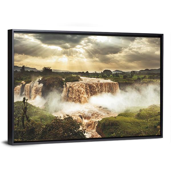 Blue Nile Falls Ethiopia Canvas Wall Art-5 Horizontal-Gallery Wrap-22" x 12"-Tiaracle