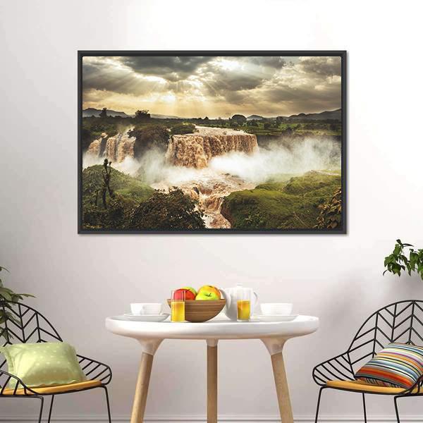 Blue Nile Falls Ethiopia Canvas Wall Art-3 Horizontal-Gallery Wrap-25" x 16"-Tiaracle