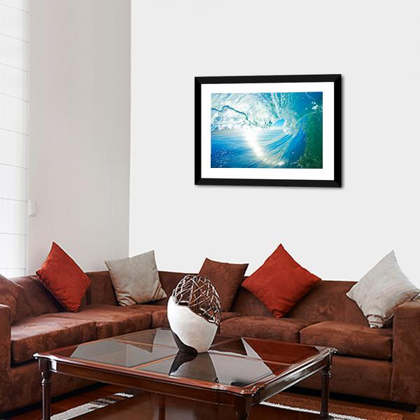 Blue Ocean Wave Canvas Wall Art-3 Horizontal-Gallery Wrap-25" x 16"-Tiaracle