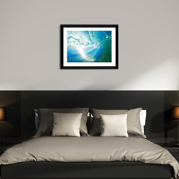 Blue Ocean Wave Canvas Wall Art-3 Horizontal-Gallery Wrap-25" x 16"-Tiaracle