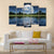 Blue Planet On The Horizon Canvas Wall Art-1 Piece-Gallery Wrap-48" x 32"-Tiaracle