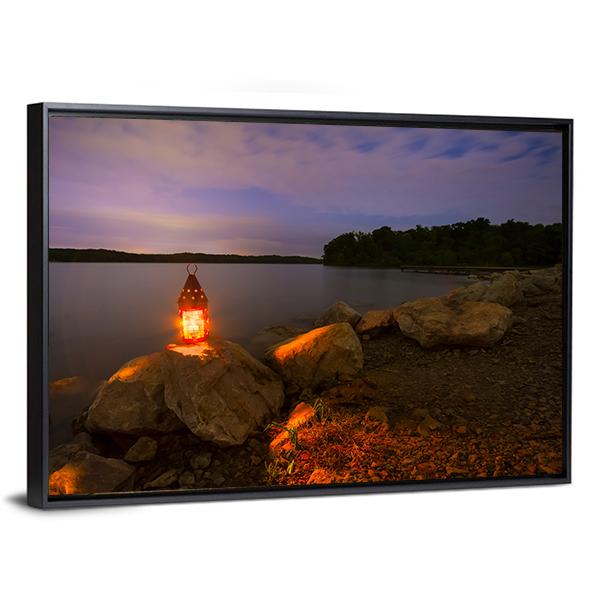 Blue Springs Lake In Kansas Panoramic Canvas Wall Art-1 Piece-36" x 12"-Tiaracle