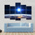 Blue Sun Light Over Planet Earth Canvas Wall Art-3 Horizontal-Gallery Wrap-37" x 24"-Tiaracle