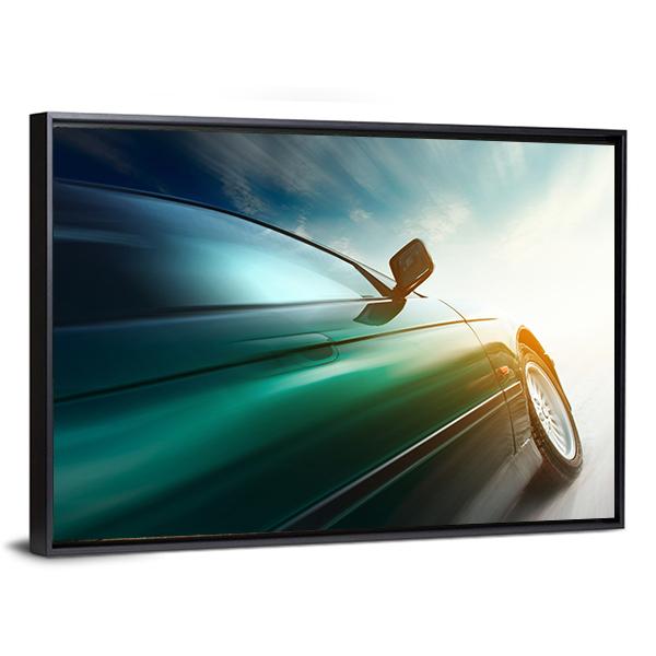 Blurred Car Canvas Wall Art-3 Horizontal-Gallery Wrap-25" x 16"-Tiaracle